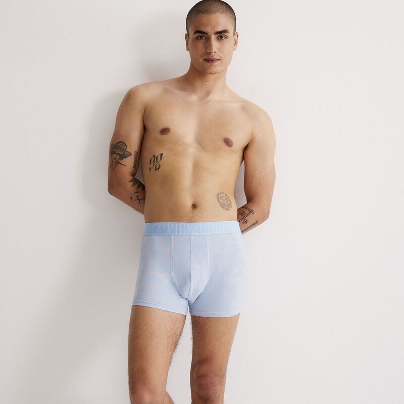 plain cotton boxers - blue plain cotton boxers - blue;