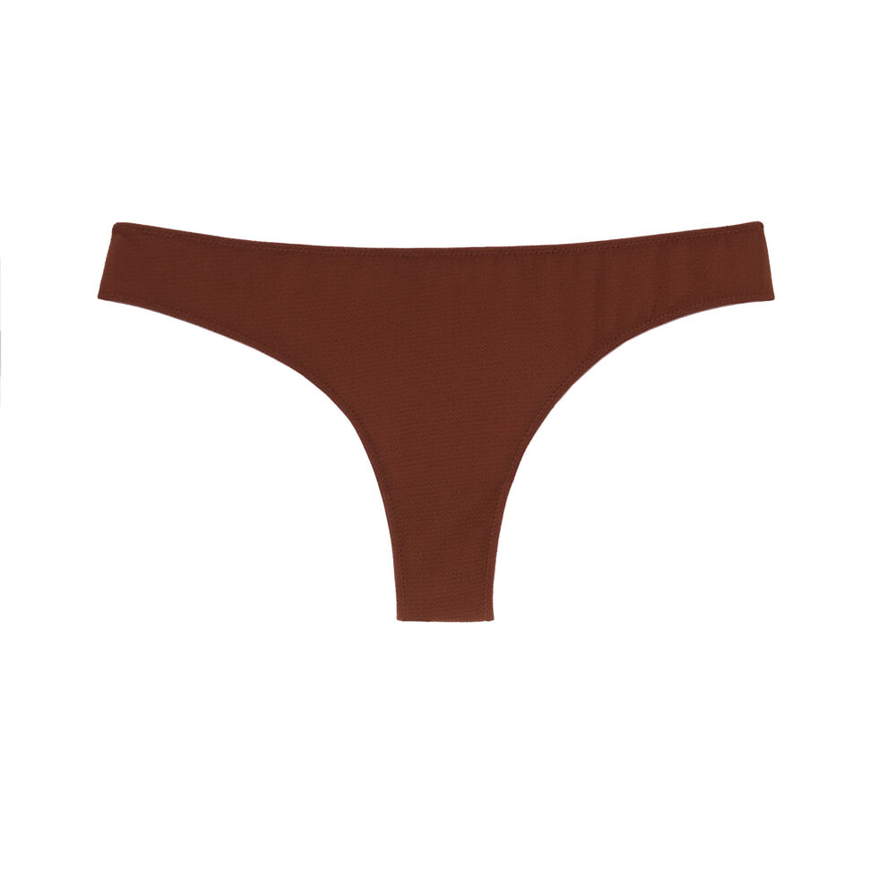Satint tanga - brown brown.
