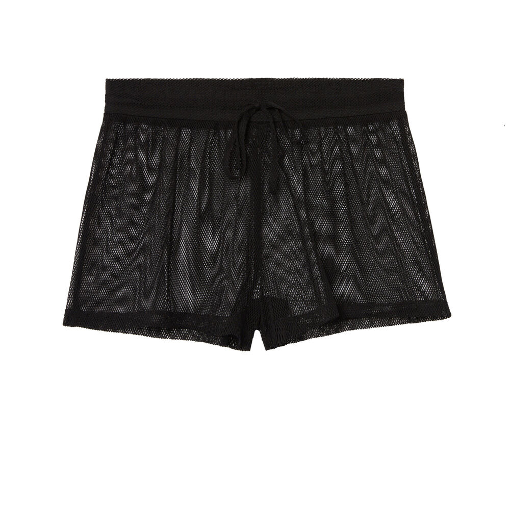 Sheer tulle shorts - black black.