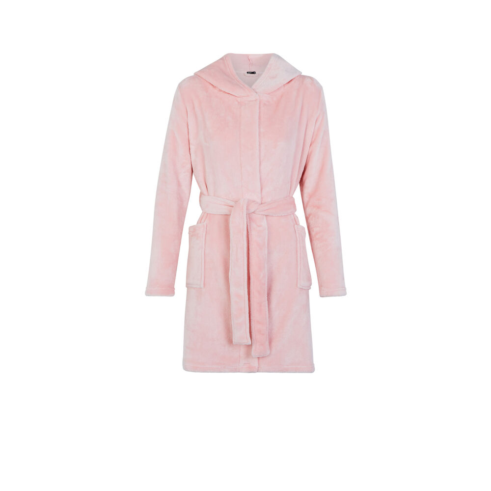 Fleece sulky boudeuse bunny robe - pink pink.