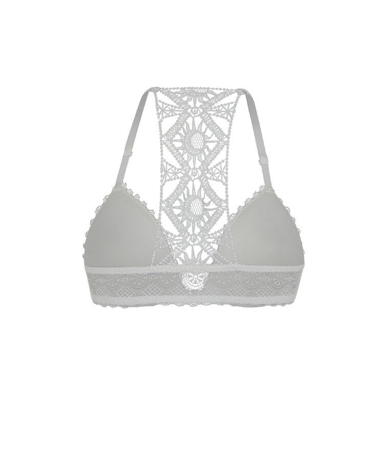 Satin padded bra - off-white white.