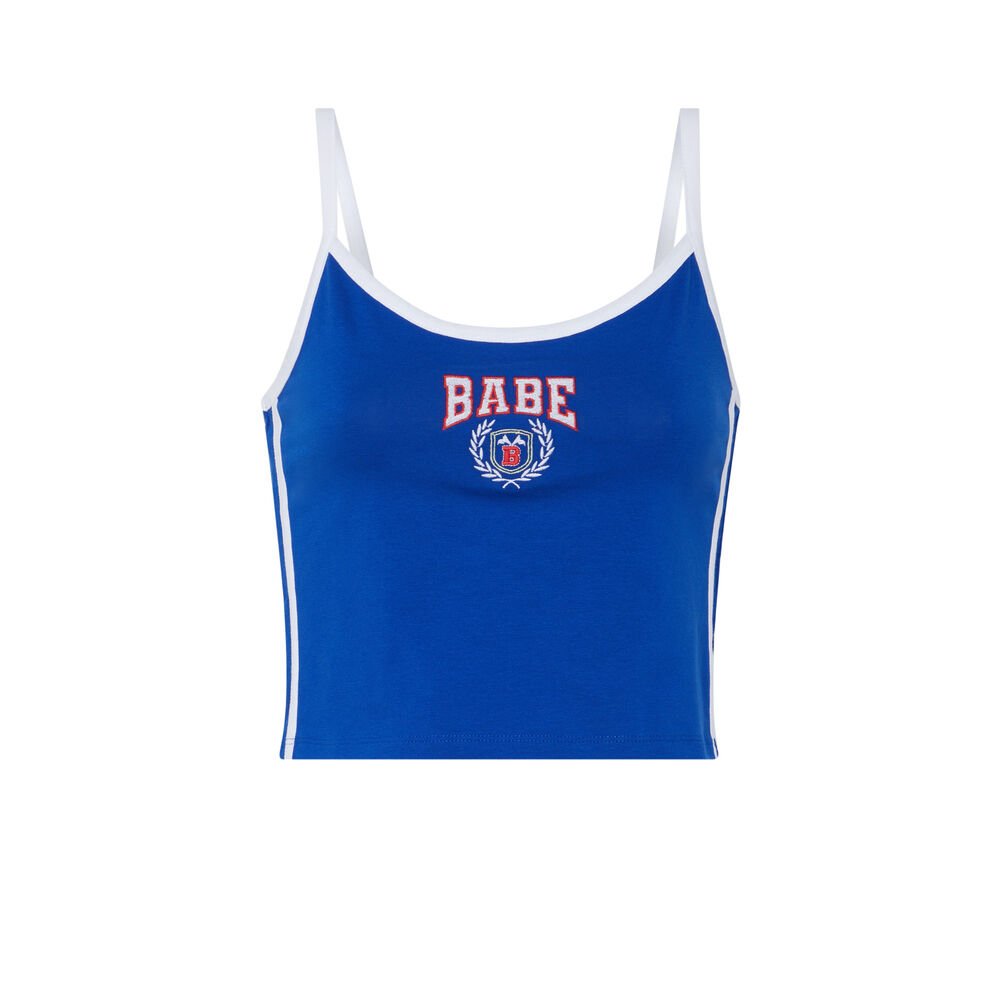 Babe tank top with straps - blue blue.