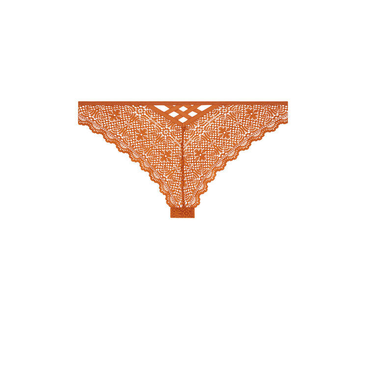 Tomaliz lace tanga briefs camel-coloured.