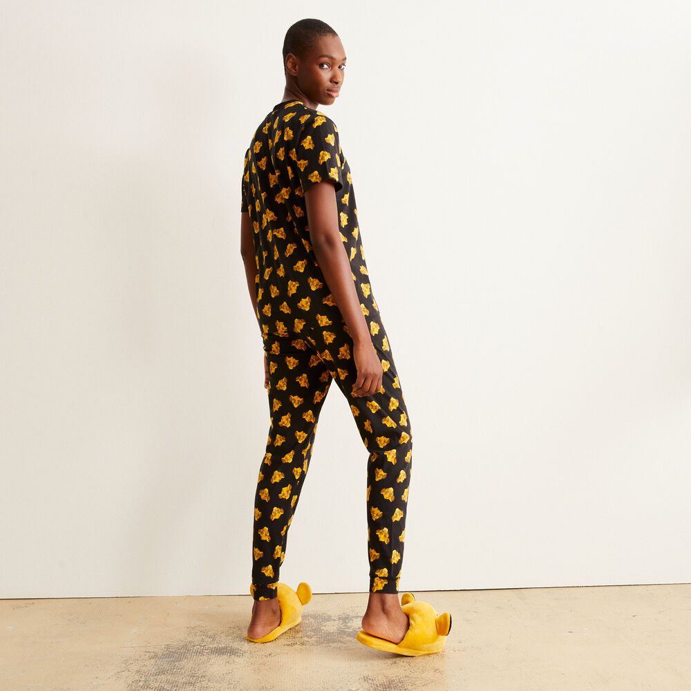 Simba print top - black black.