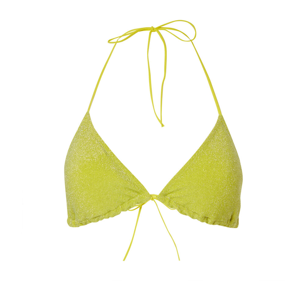 Sequined bralette bikini top - yellow yellow.