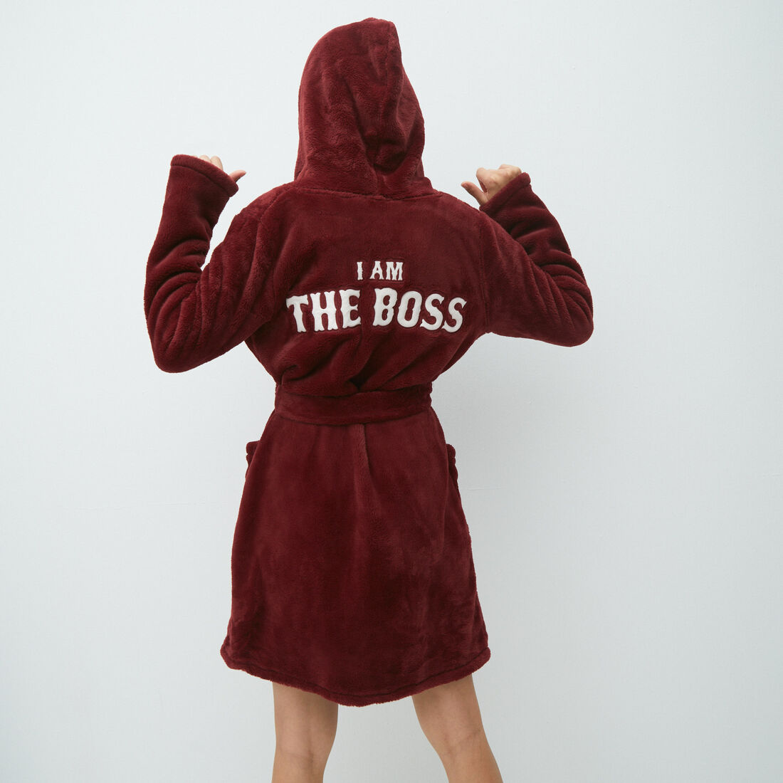 unisex i am the boss bathrobe;