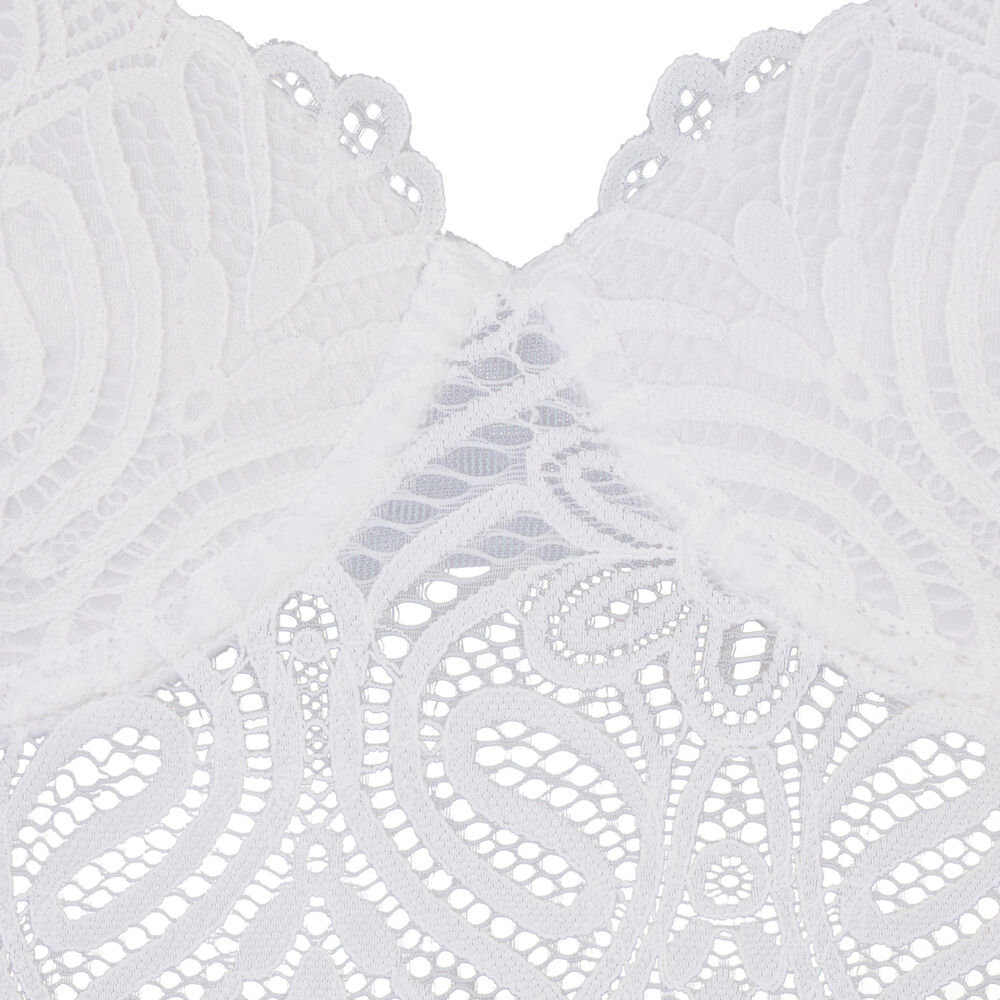 Bustier push-up bra - white white.