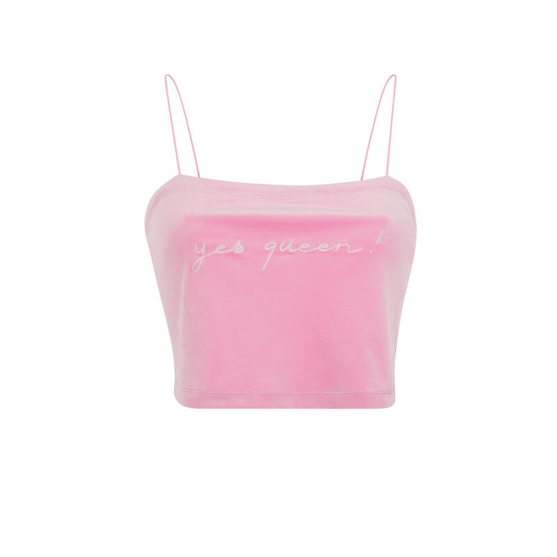 Velour crop top - pink Velour crop top - pink;