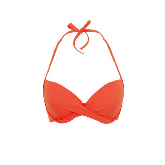 Twistiz coral push-up top red.