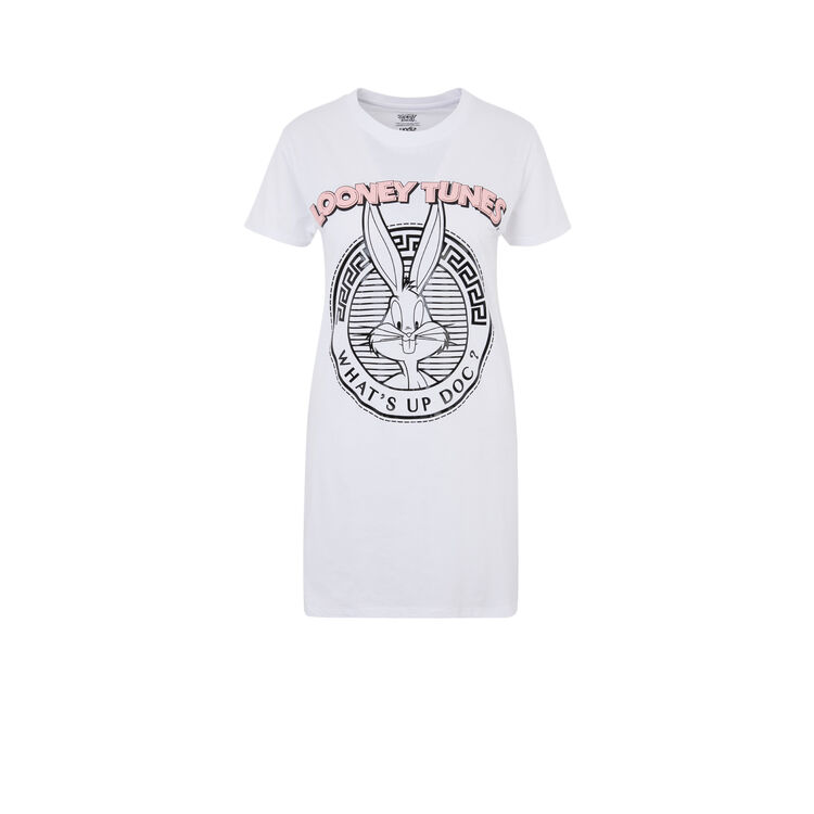 Top à manches courtes licence looney tunes bunblutiz blanc.
