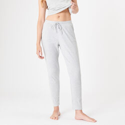 Jersey trousers - light grey ;