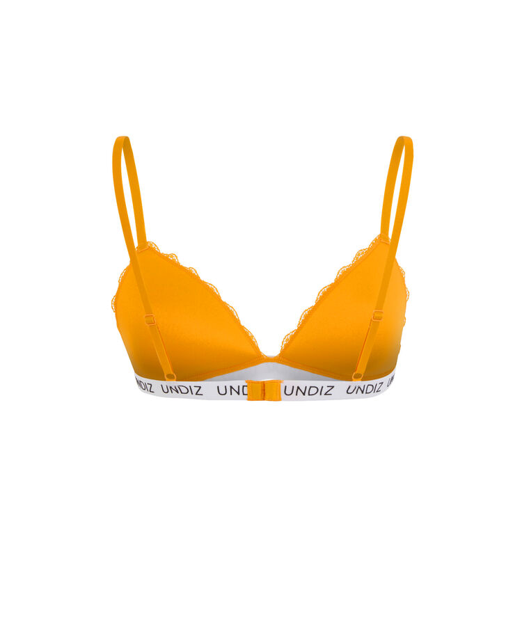 Secretiz laciz saffron triangle bra orange.