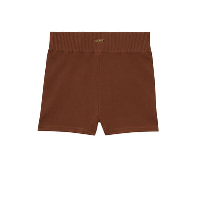 Jersey cycling shorts - brown;