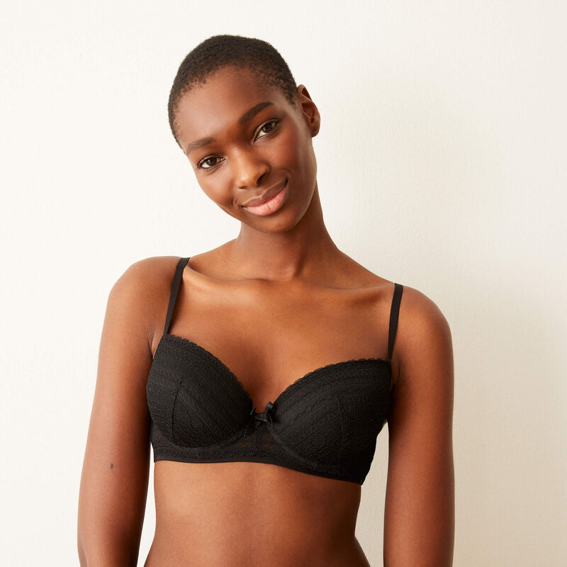 Lace padded bra - black Lace padded bra - black;