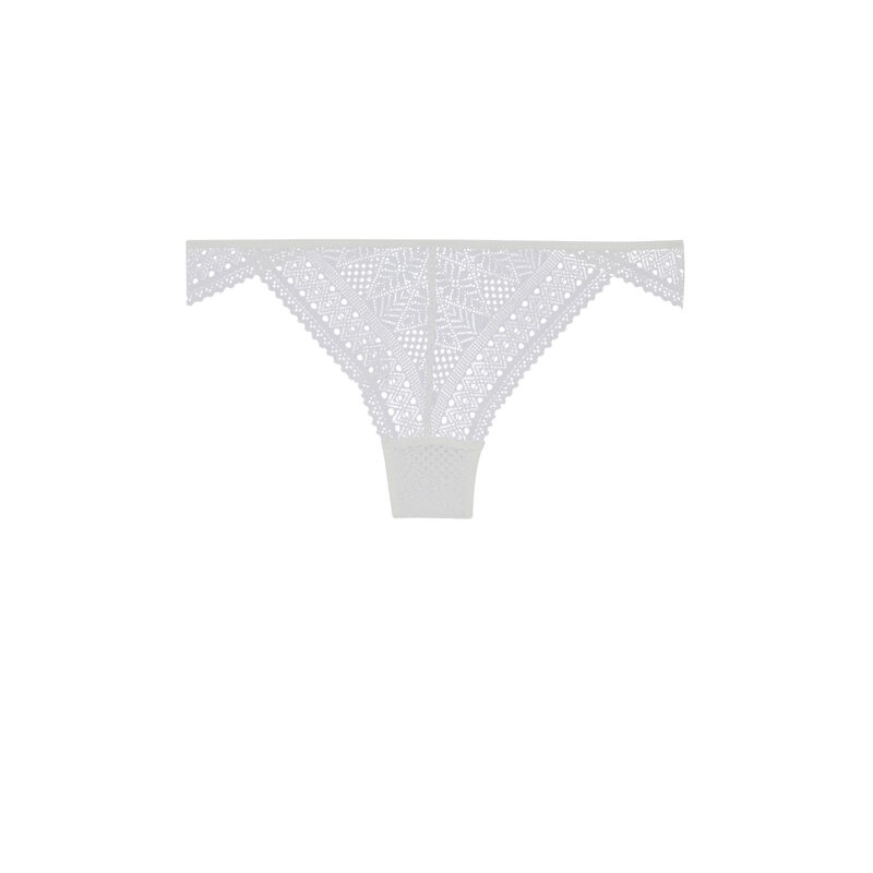 Lace tanga briefs - white Lace tanga briefs - white;