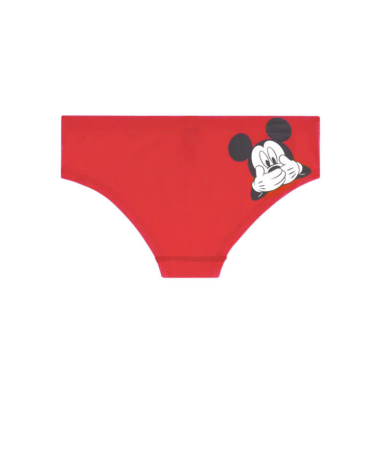 Doublemickiz shorty with mickey print red.