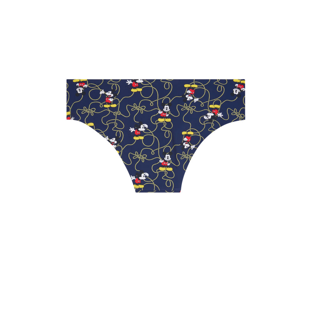 Mickey print microfibre hipsters - blue blue.