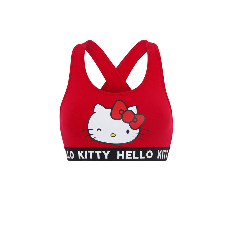 Brassière imprimé hello kitty hellokittiz rouge.