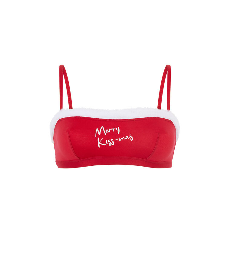 Biustonosz bandeau bez fiszbin sexynoelliz czerwony.