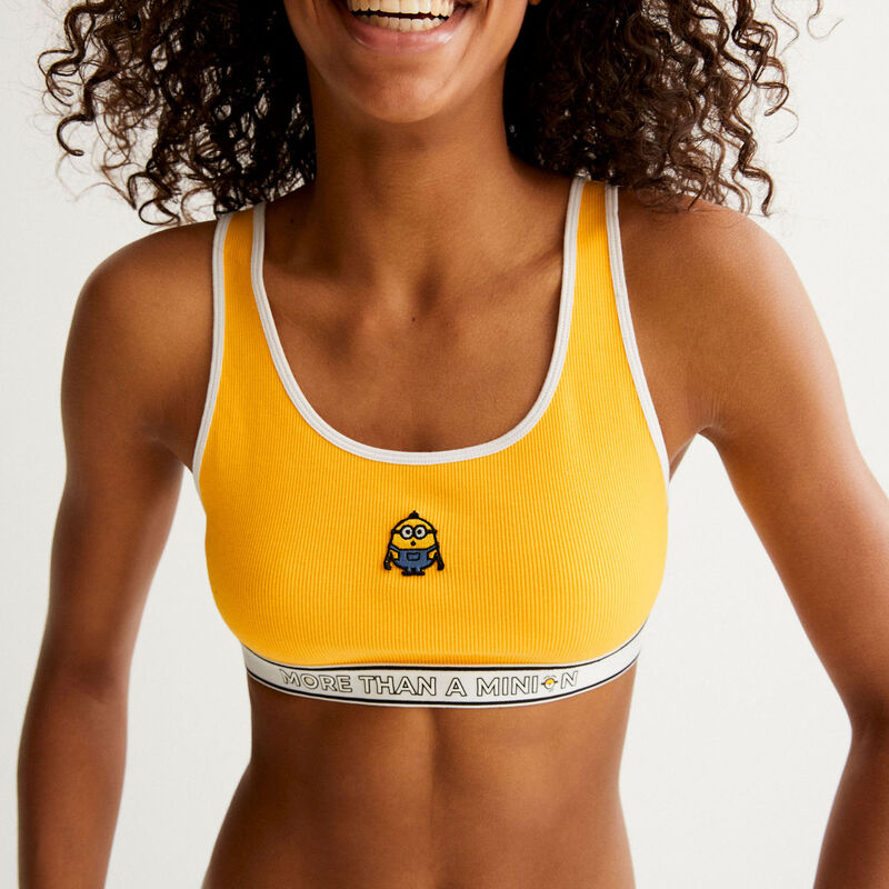 Les Minions® bra with elastic detailing - yellow Les Minions® bra with elastic detailing - yellow;