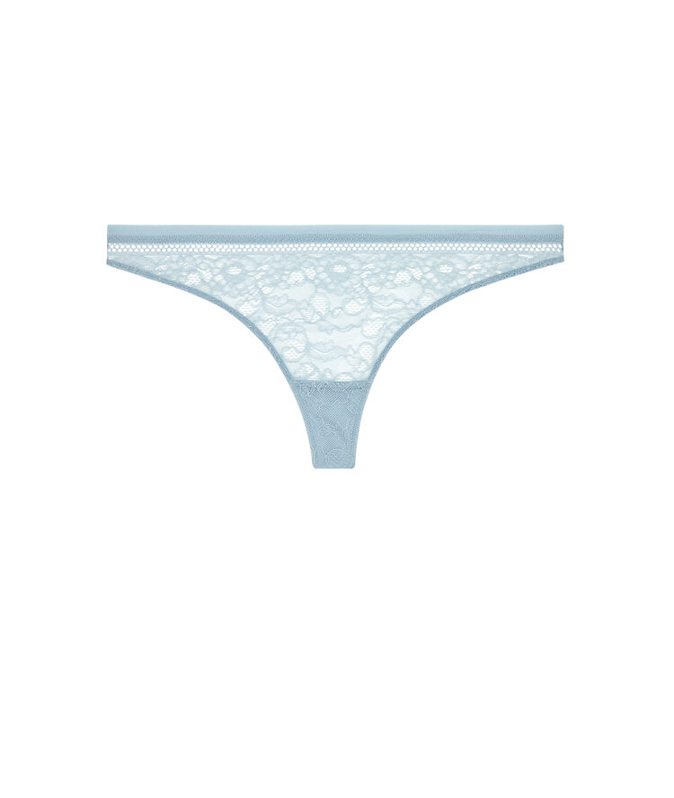 Revoltiz lace tanga briefs blue grey.