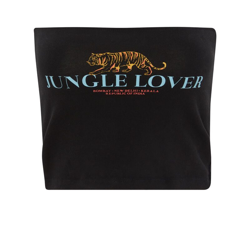 Schwarzes Bandeau-Top Croversiz Schwarzes Bandeau-Top Croversiz;