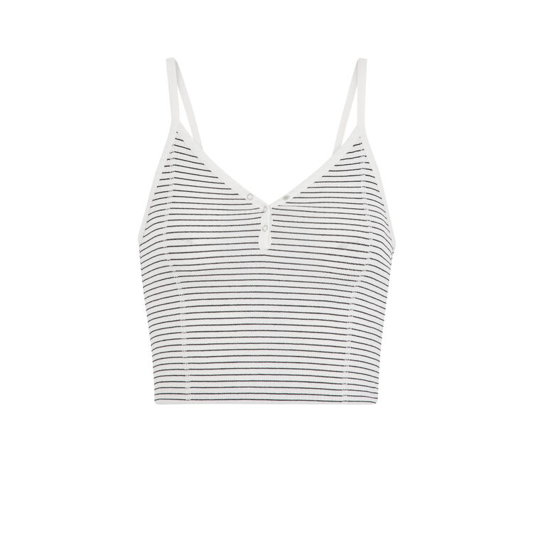 Crop top z zapięciem na zatrzaski petitrayiz czarny.