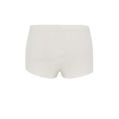 Plain short shorts - ecru;