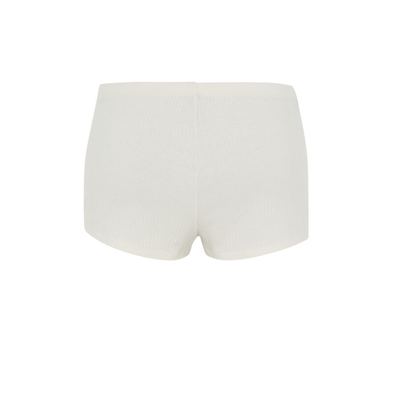 Plain short shorts - ecru;