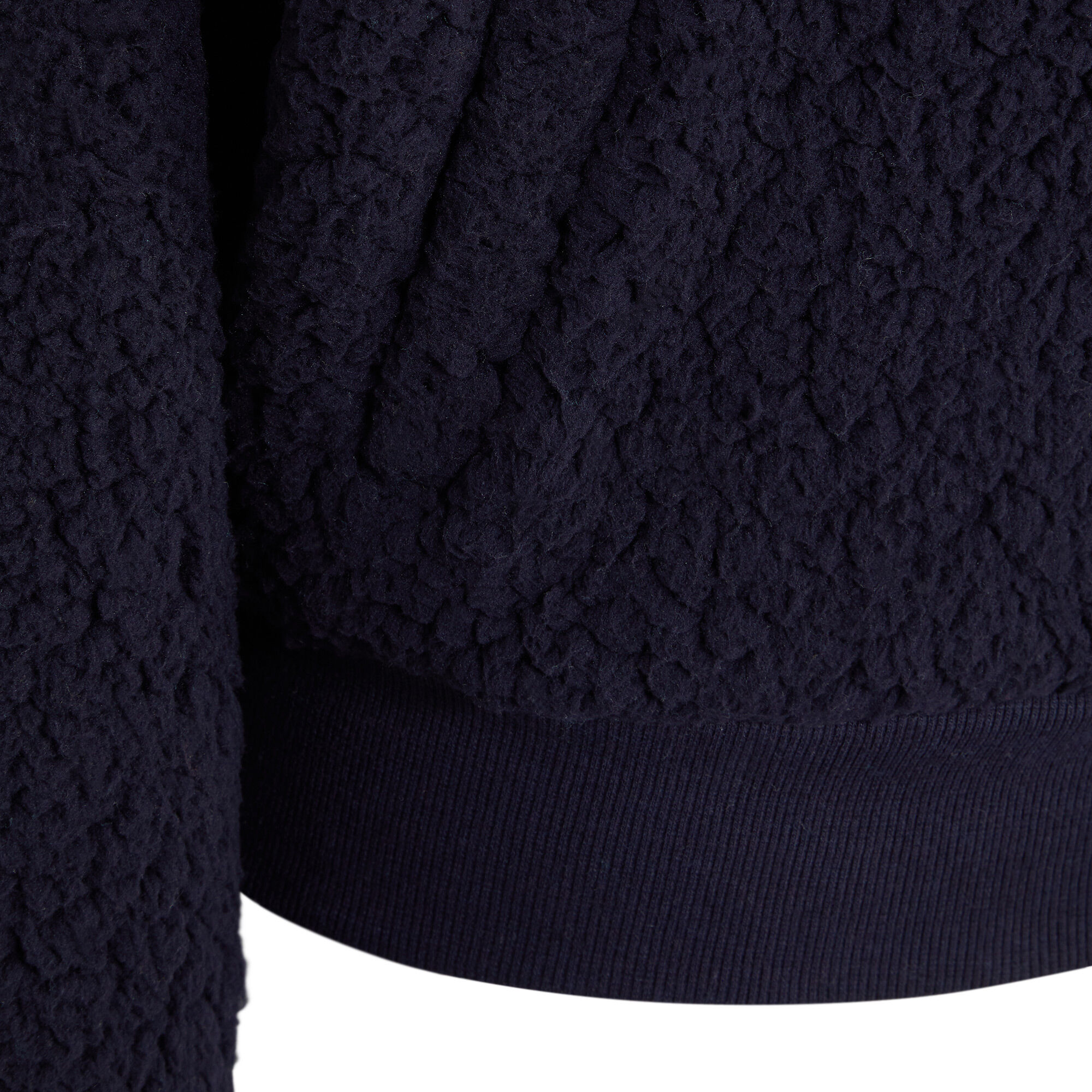 navy blue fleece cardigan