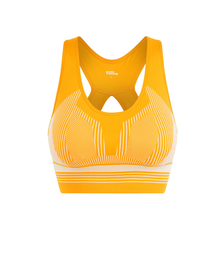 Seamblockiz seamless sports bra saffron.