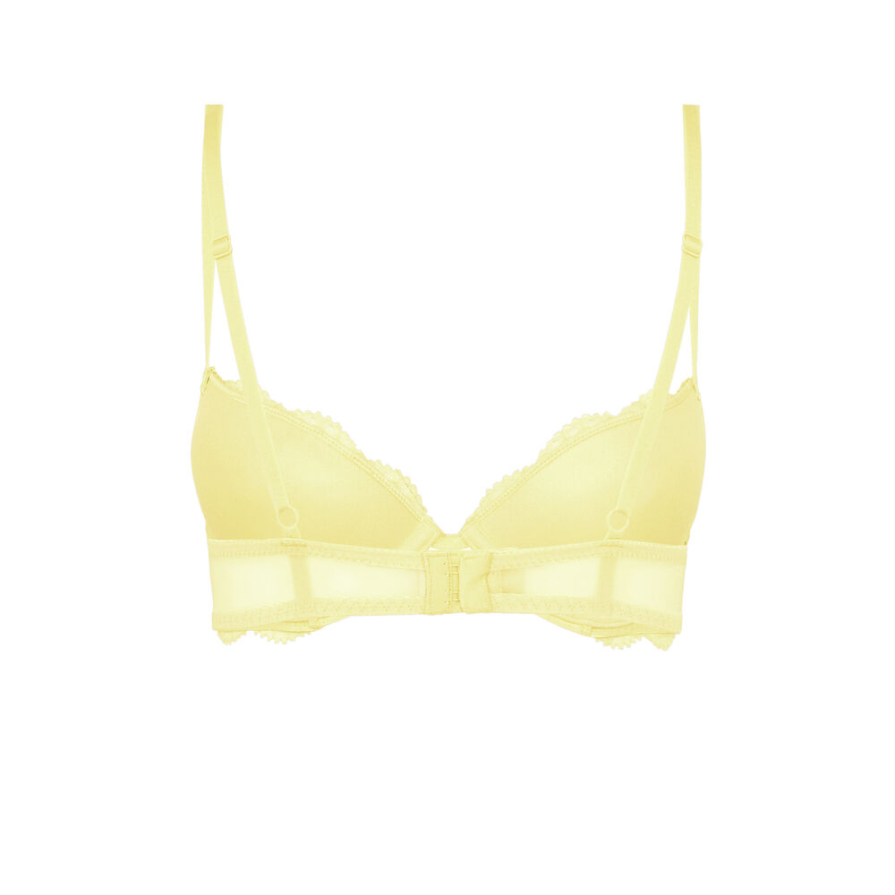 Lace push-up bra - yellow yellow.
