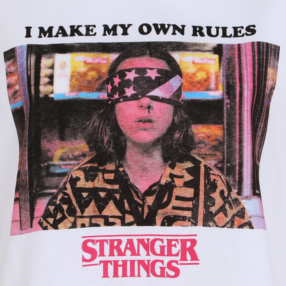 Stranger things print t-shirt - white white.