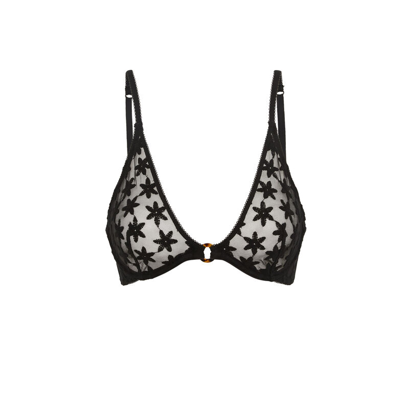 Tortuiz black half-cup bra Tortuiz black half-cup bra;