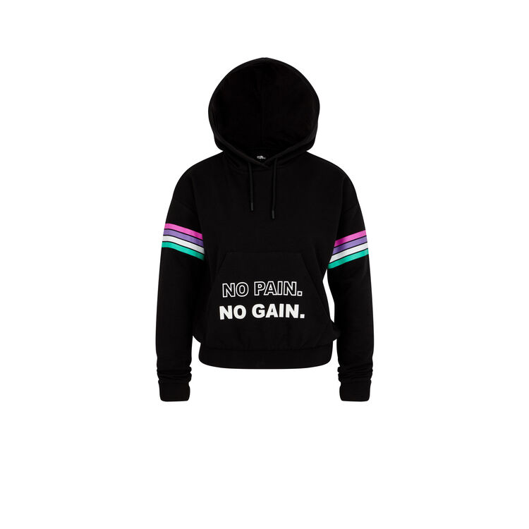 Polasportiz sports sweatshirt with hood black.