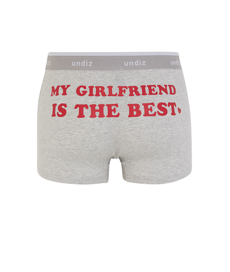 Engmeilleurmeciz cotton boxers with slogan pink.