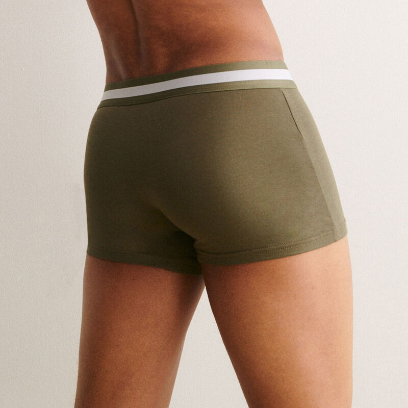 Plain cotton boxers - green;