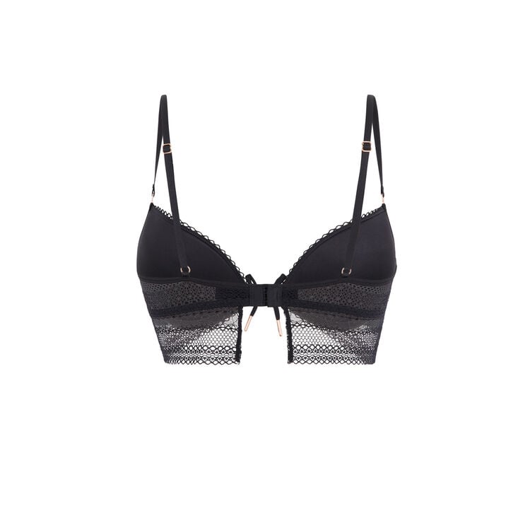 Neoriz bow detail push-up bra black.