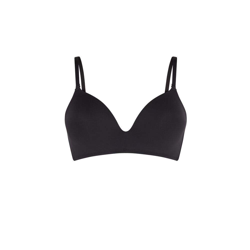 Micro padded bra black.