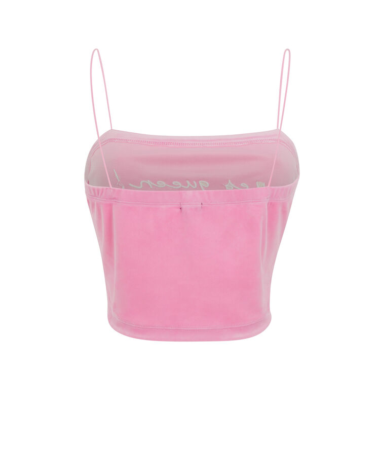 Velour crop top - pink pink.