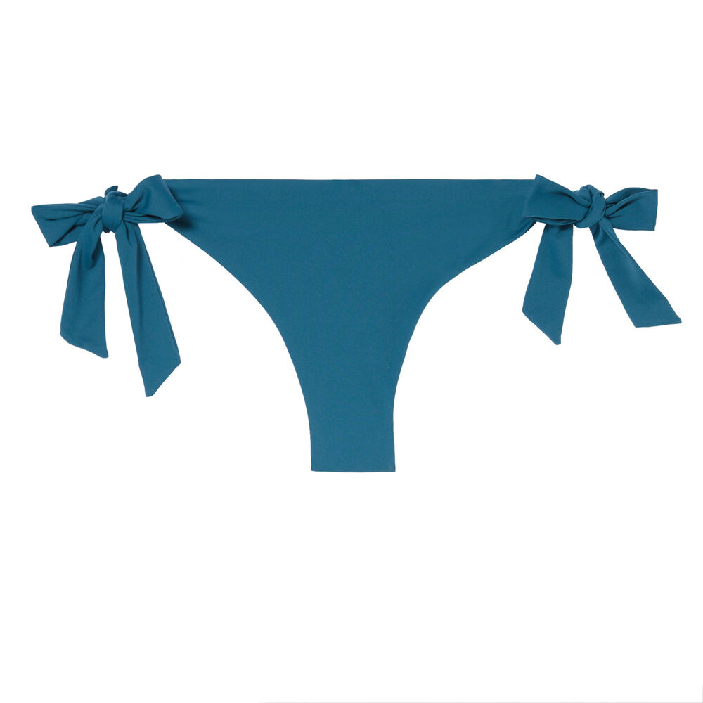 Bikini bottoms with bow details - teal blue.