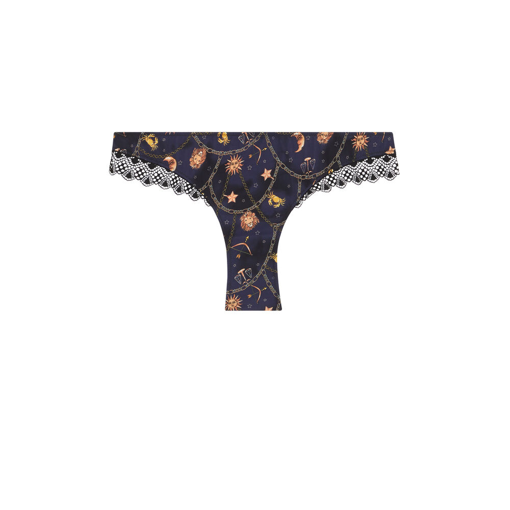 Astro print briefs - black black.