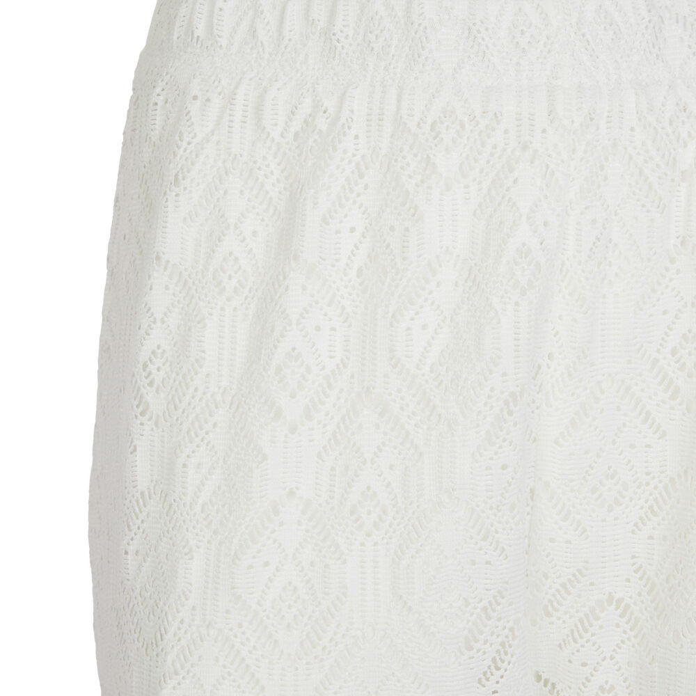 Wide trousers with elasticated waist - white white.