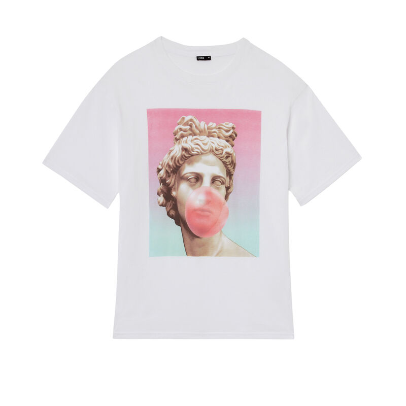 Statue print top - white Statue print top - white;