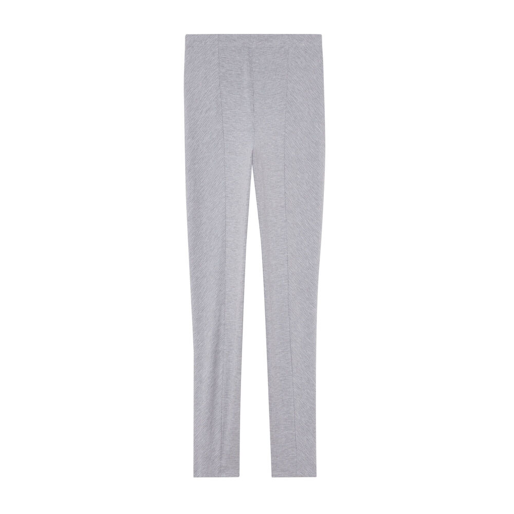 Comfy leggings with 100% love slogan - light grey grey.