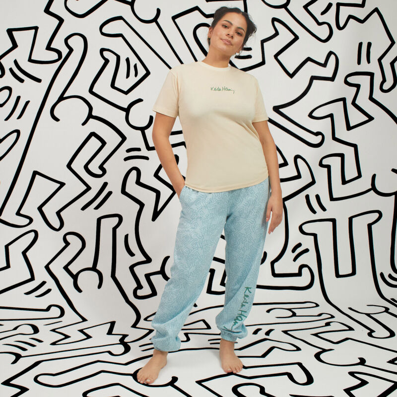 jogging en molleton doux avec imprimé Keith Haring;