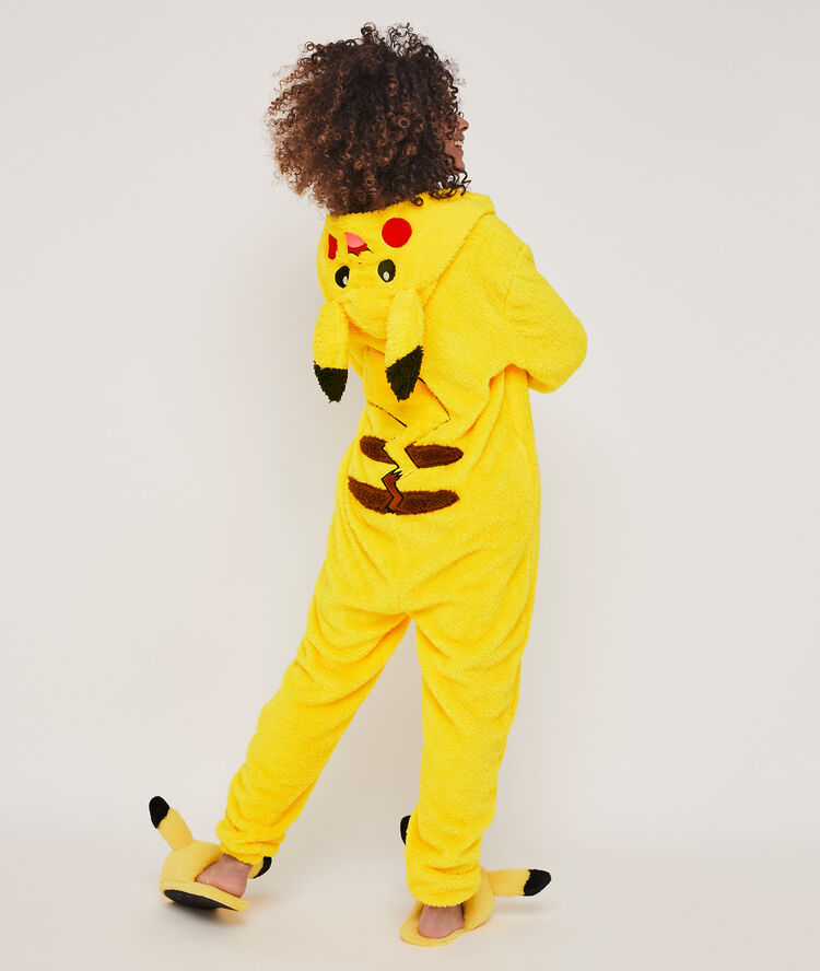 Chaussons polaires print pikachu pikatiz jaune.