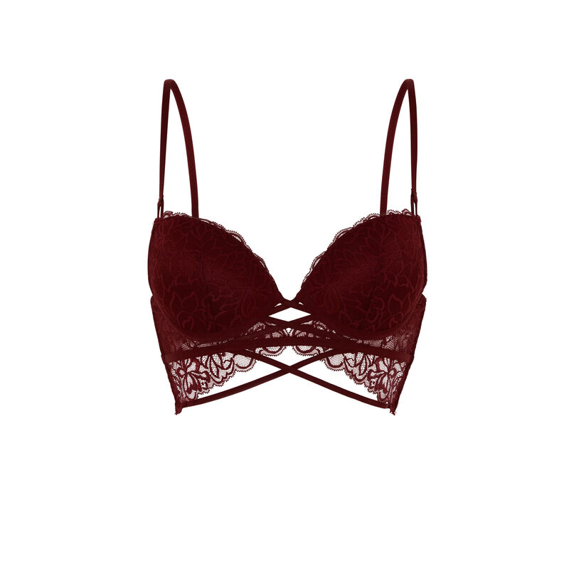 Lace push-up bra - burgundy Lace push-up bra - burgundy;