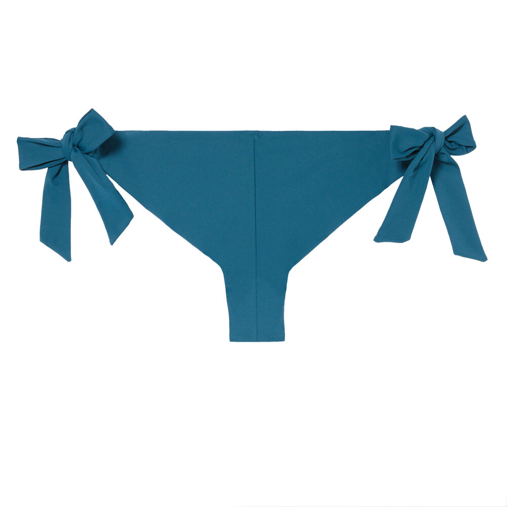 Bikini bottoms with bow details - teal blue.
