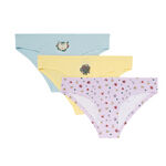 pack of 3 flowers mood briefs - lilac